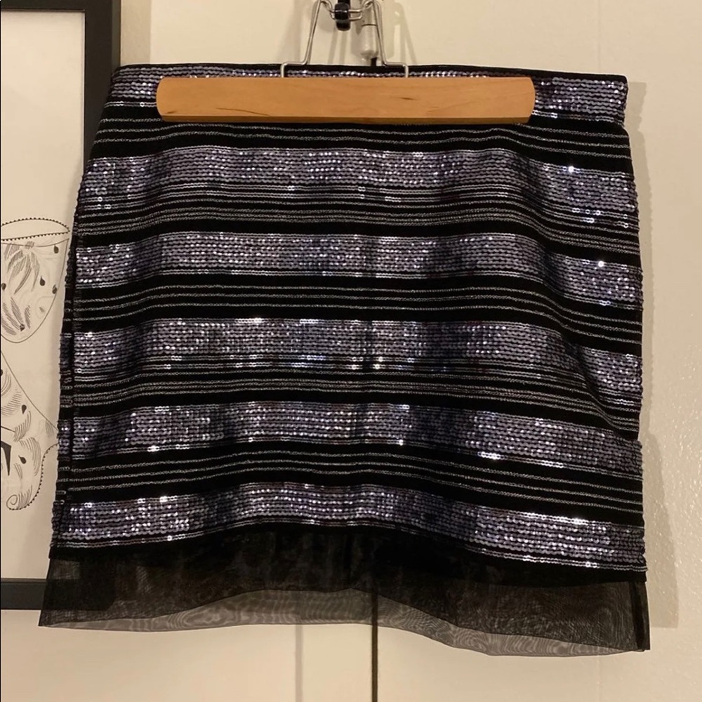 Express sequin pencil skirt